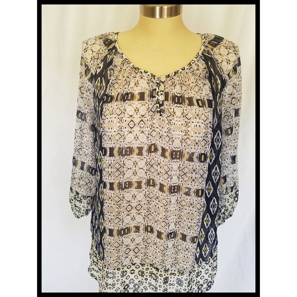 Style & Co Sheer Blouse